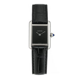 22mm Ladies Tank Must Steel Black Lacquered Dial