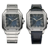 35mm Medium Diamond Bezel Blue Dial 2024