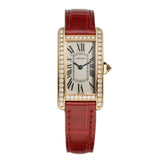 19mm Ladies Tank Americaine 18k RG Diamonds