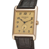 30mm 18k Rose Gold Golden Dial Dress Watch