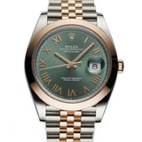 41mm Steel & Everose Green Mint Roman Dial Jubilee