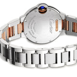 33mm Steel and 18k Rose Gold Diamond Bezel Silver Diamond Dial Bracelet Automatic