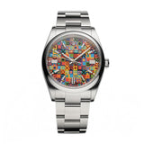 36mm No-Date Steel Multicoloured Motif Dial