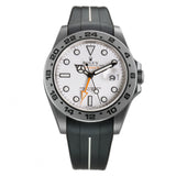42mm White Polar Dial With Black RubberB