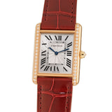 26mm Large Tank Louis 18k Rose Gold Diamond Case