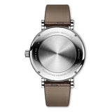 39mm Pointer Date Stainless Steel Silver Dial On Brown Strap