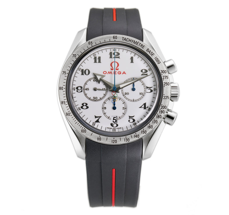 42mm Olympic Edition Chronograph White Dial Original Steel Bracelet Included