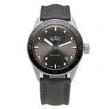 43mm Bathyscaphe Steel Grey Dial Ceramic Bezel on Black Strap