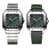 35mm Medium Steel Green Dial