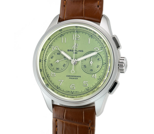 40mm Premier B09 Chronograph Pistachio Green Dial