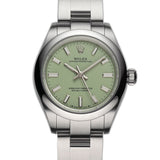 28mm No-Date Steel Pistachio Dial