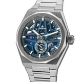 41mm Skyline Skeleton Steel Blue Dial