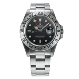 40mm Stainless Steel Black Dial GMT