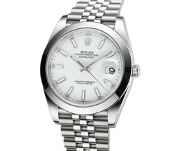 41mm Steel White Index Dial Jubilee Bracelet