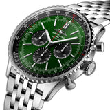 46mm B01 Chronograph Green Dial Stainless Steel Bracelet