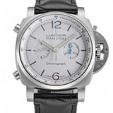 44mm Chronograph Steel White Dial