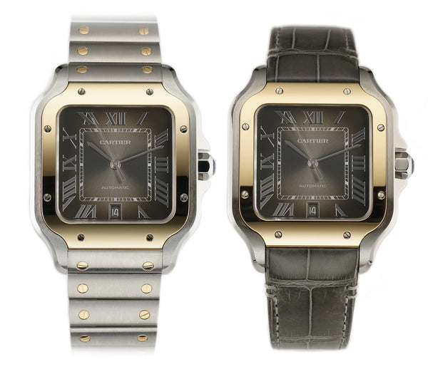 40mm Large Steel & 18k Yellow Gold Anthracite Grey Dial