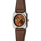 41mm BR-03 Golden Heritage Steel Brown Strap