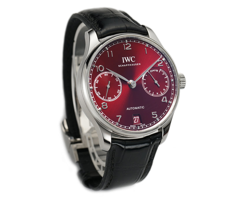 42mm Portugieser 7 Day Steel Red Burgundy Dial 2021