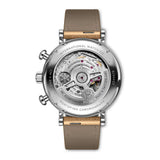 39mm Stainless Steel Chronograph Silver Dial On Beige Strap