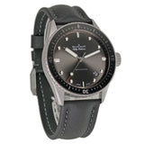 43mm Bathyscaphe Steel Grey Dial Ceramic Bezel on Black Strap