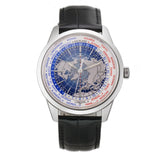 42mm Universal Time True Second Steel Blue Dial 2015