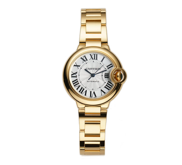 33mm 18k Yellow Gold Silver Dial Auto