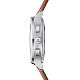 40mm Chronograph Calendar Silver Dial Steel Black Strap