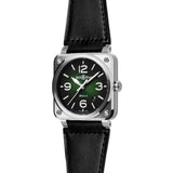 41mm BR-03 Stainless Steel Green Dial Black Strap