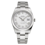 Steel 41mm White Roman Dial Oyster Bracelet