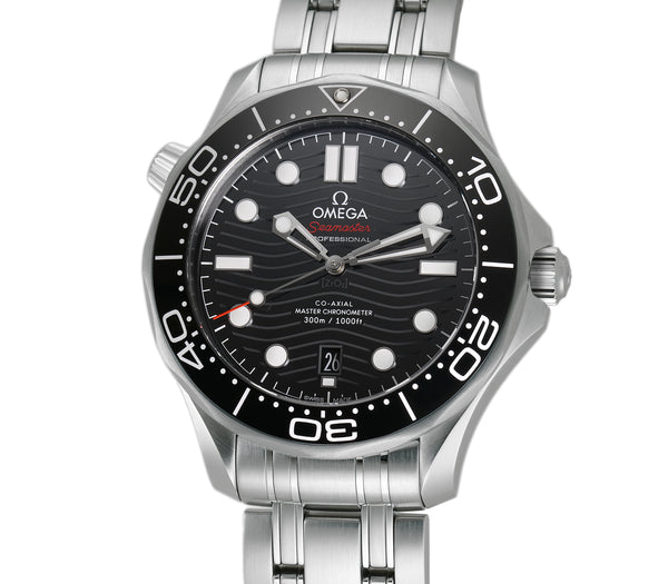 42mm Diver 300m Steel Black Dial