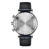 42mm Stainless Steel Chronograph Silver Dial On Blue Strap
