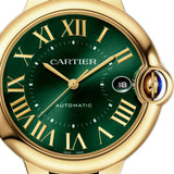 40mm 18k Yellow Gold Green Dial Green Strap Automatic
