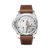 47mm Luminor Steel Ivory Sandwich Dial Brown Leather Strap
