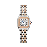 22mm Small Steel & 18k Rose Gold Diamond Bezel Quartz