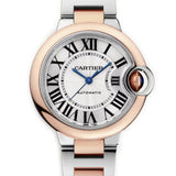 33mm Silver Guilloche Dial 18k Rose Gold and Stainless Steel Bracelet