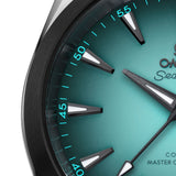 38mm Aqua Terra 150M Steel Turquoise Dial Black Strap