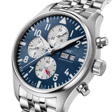 43mm Chronograph Laureus Stainless Steel Blue Dial
