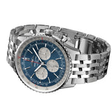 46mm B01 Chronograph Blue Dial Stainless Steel Bracelet