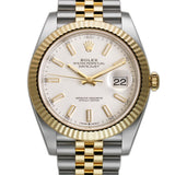 41mm Steel & Yellow Gold White Index Dial Jubilee Bracelet