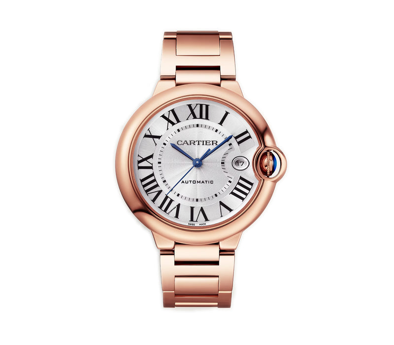 40mm Silver Guilloche Dial 18k Rose Gold Bracelet