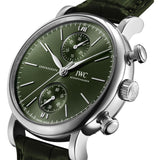 39mm Stainless Steel Chronograph Green Dial On Green Strap