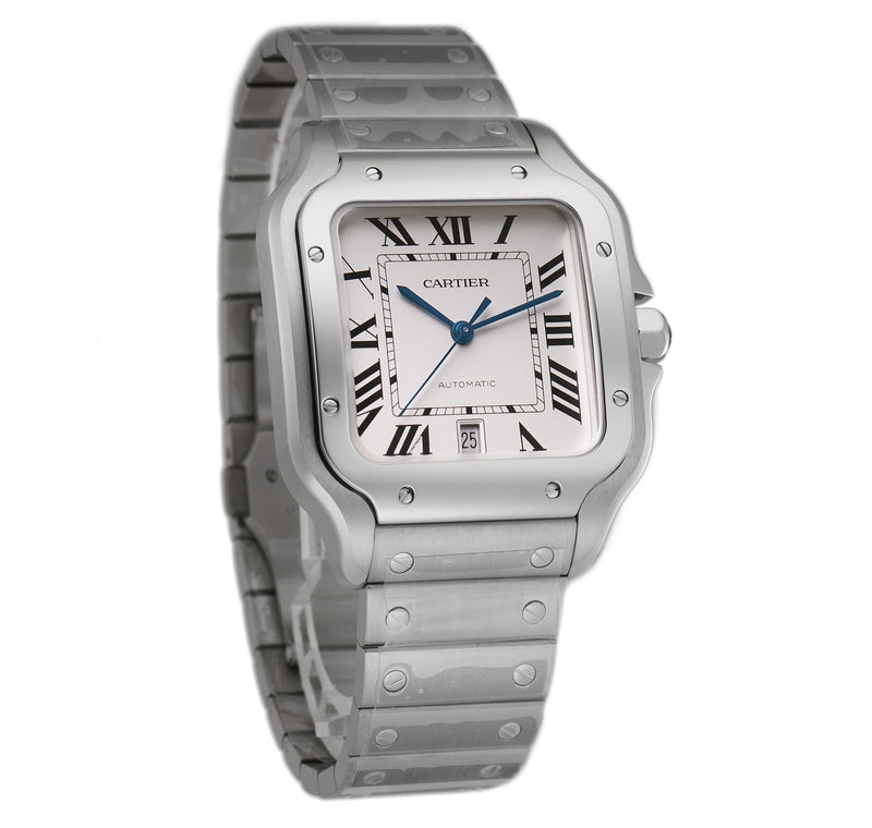 40mm Large Steel Silver Dial Auto