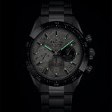 41mm Sport Chronograph Ceramic Bezel Steel Meteorite Dial