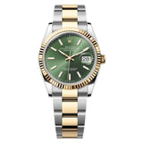 36mm Steel & Yellow Gold Fluted Bezel Green Index Dial Oyster Bracelet