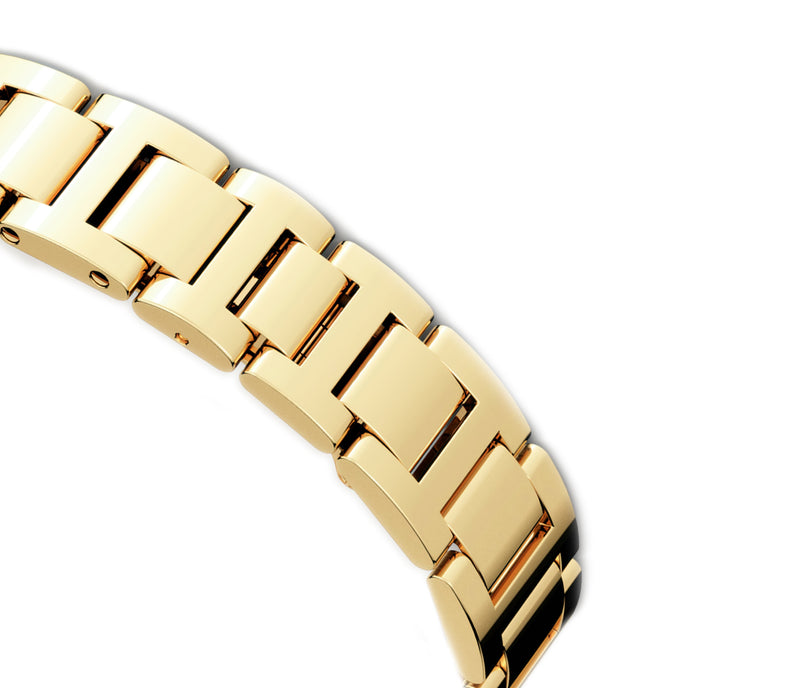 33mm Silver Sunray Dial Diamond Bezel 18k Yellow Gold Bracelet