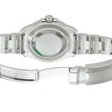 40 Stainless Steel Platinum Bezel Blue Dial With Blue RubberB