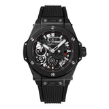 45mm Meca-10 Black Ceramic Rubber Strap Skeleton Dial