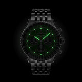 46mm B01 Chronograph Green Dial Stainless Steel Bracelet