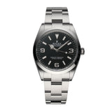 Steel 36MM Black Dial